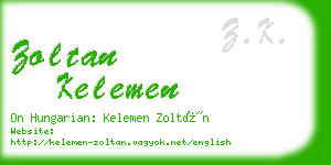 zoltan kelemen business card